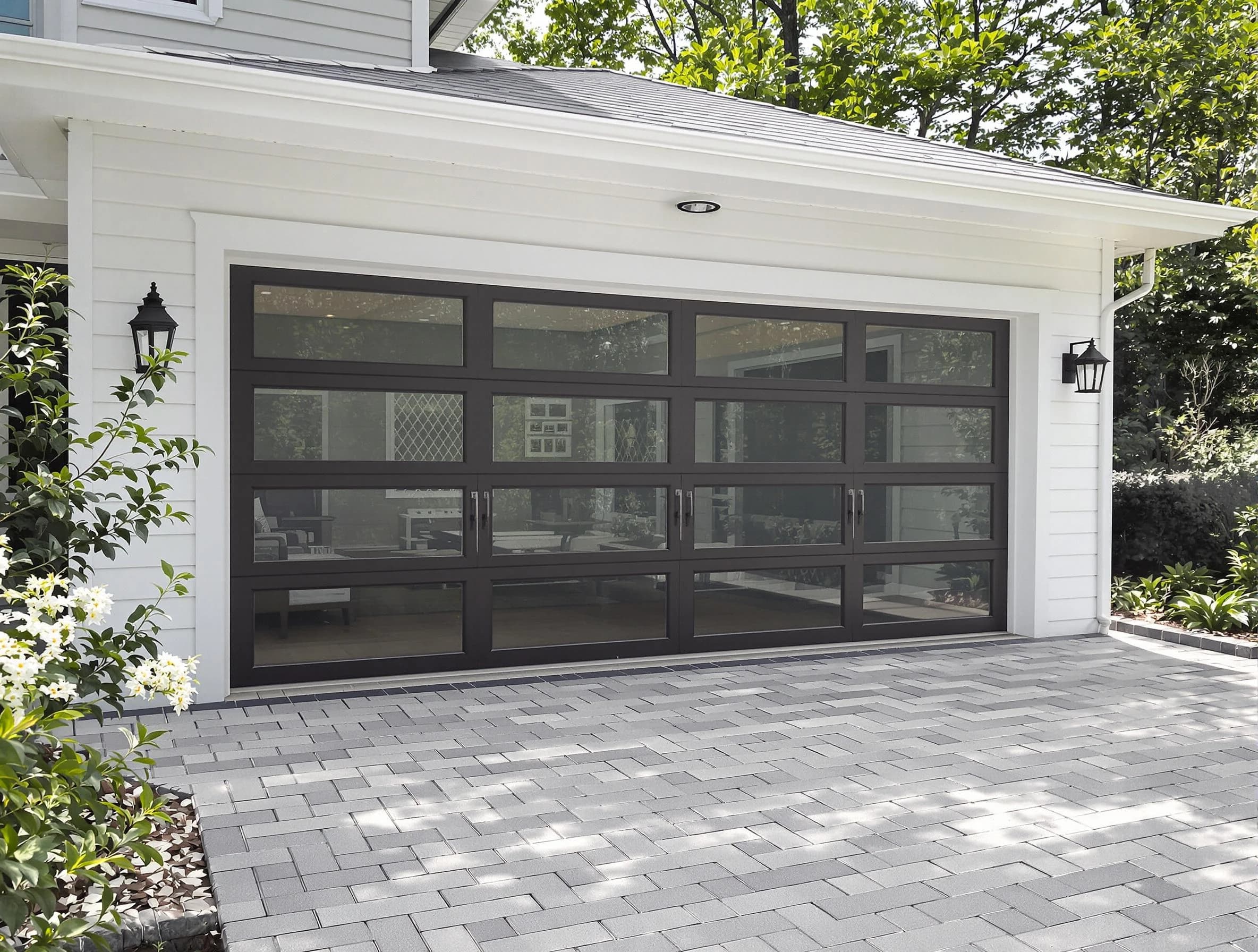 Forest Hills Garage Door Repair design specialist presenting custom garage door options to Forest Hills homeowner