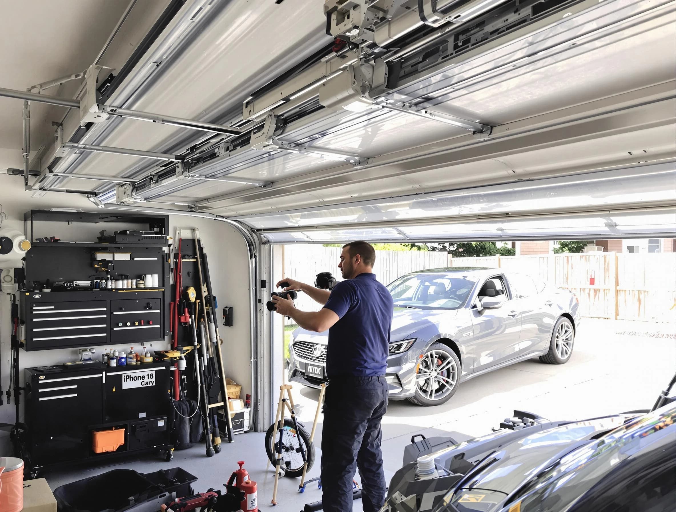 Forest Hills Garage Door Repair technician fixing noisy garage door in Forest Hills