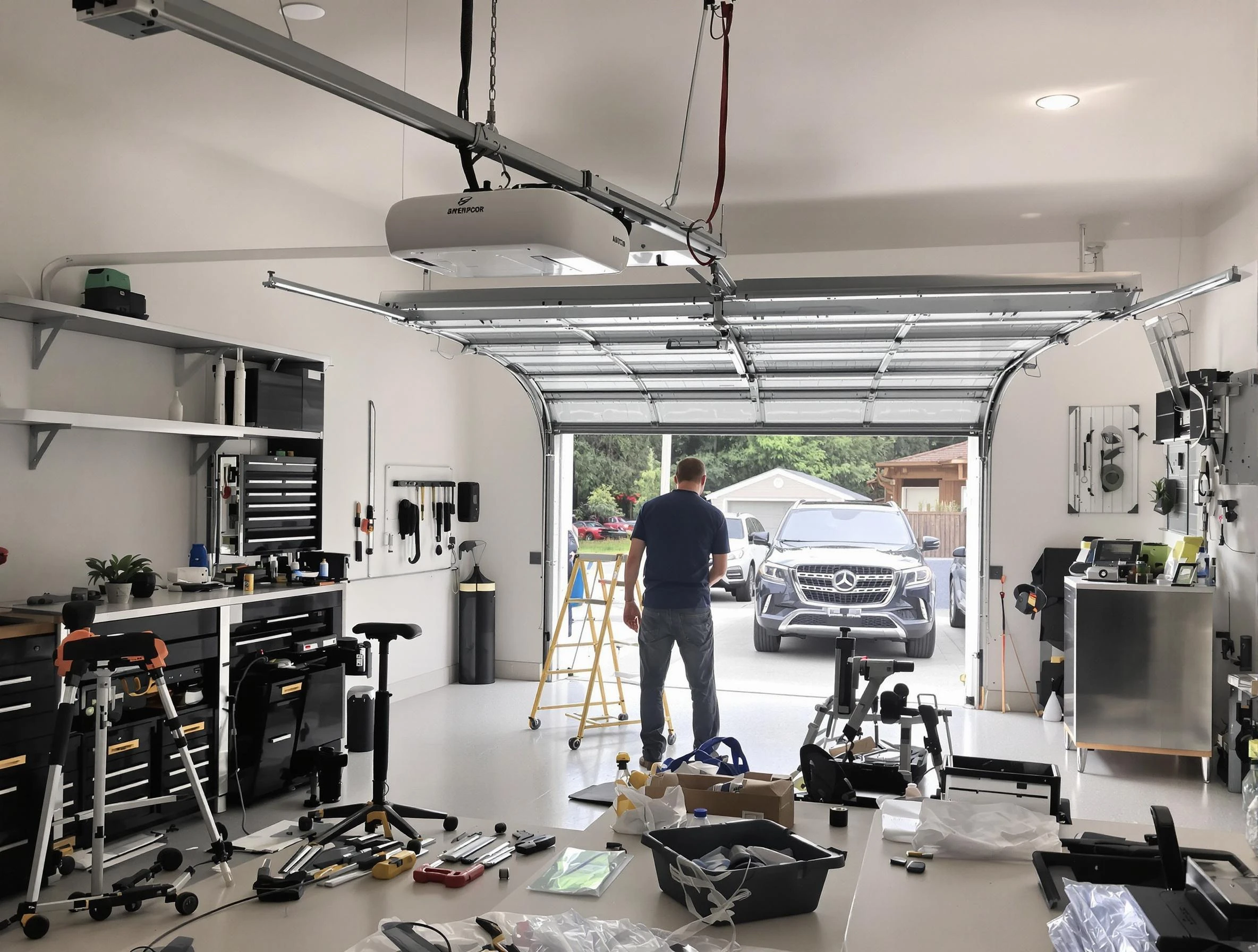 Garage door opener installation by Forest Hills Garage Door Repair in Forest Hills